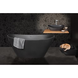 Brīvi stāvoša vanna PAA AMORE 1600x850, silkstone graphite, VAAMS/01