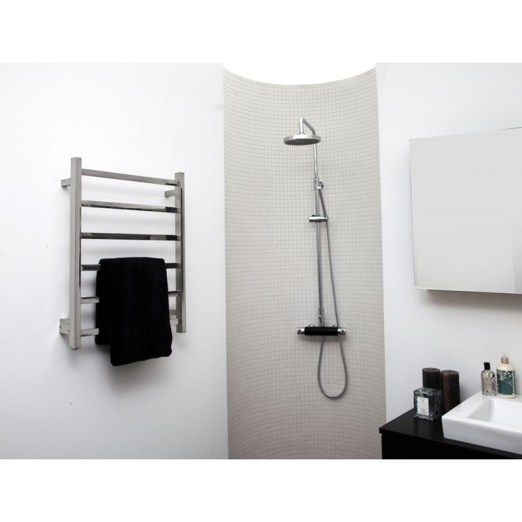 Elektriskais dvieļu žāvētājs PAX Tango Timer 50W, ner. tērauds