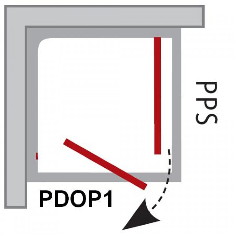 Dušas durvis RAVAK PIVOT PDOP1 90 cm, spīdīgs/hroms
