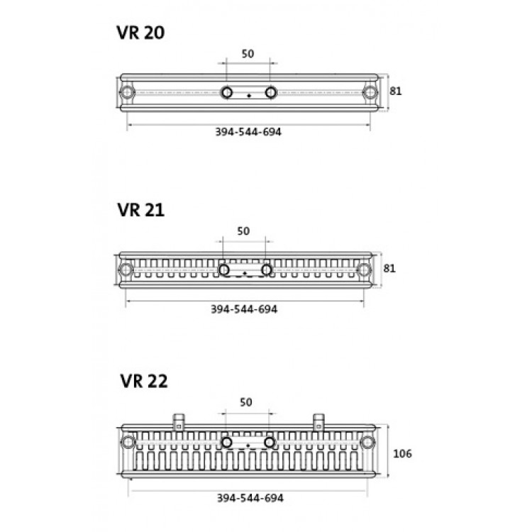 Radiators PURMO VERTICAL 21 2100x600