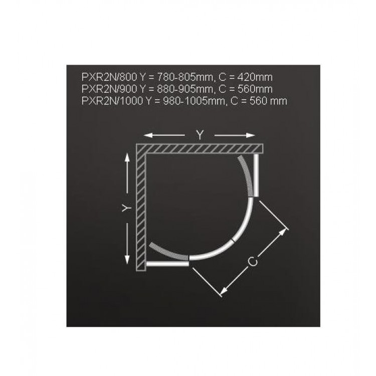 Dušas stūris pusapaļš Roltechnik PXR2N 800x800