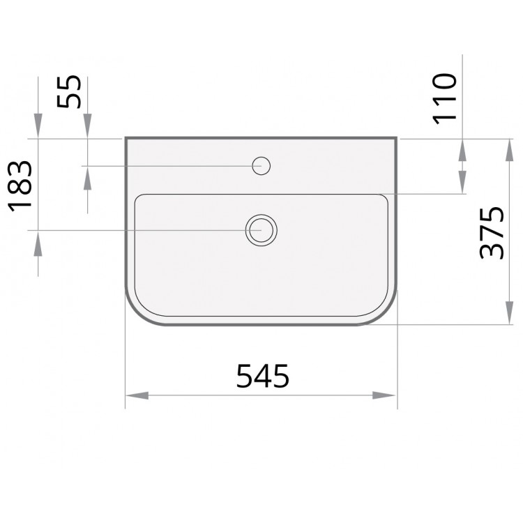 Vannas istabas izlietne PAA MINI SAMBA 55x38cm