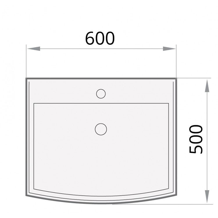 Vannas istabas izlietne PAA STEP 60x50cm