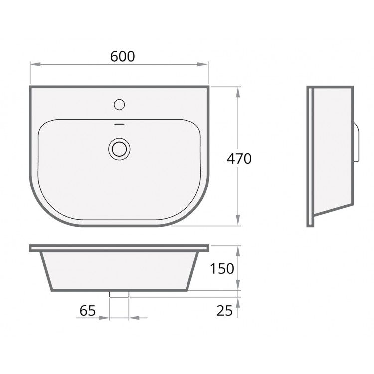 Vannas istabas izlietne PAA VARIO 60x47cm