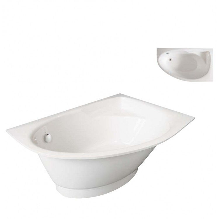 Stūra vanna PAA TRE 150x100 cm