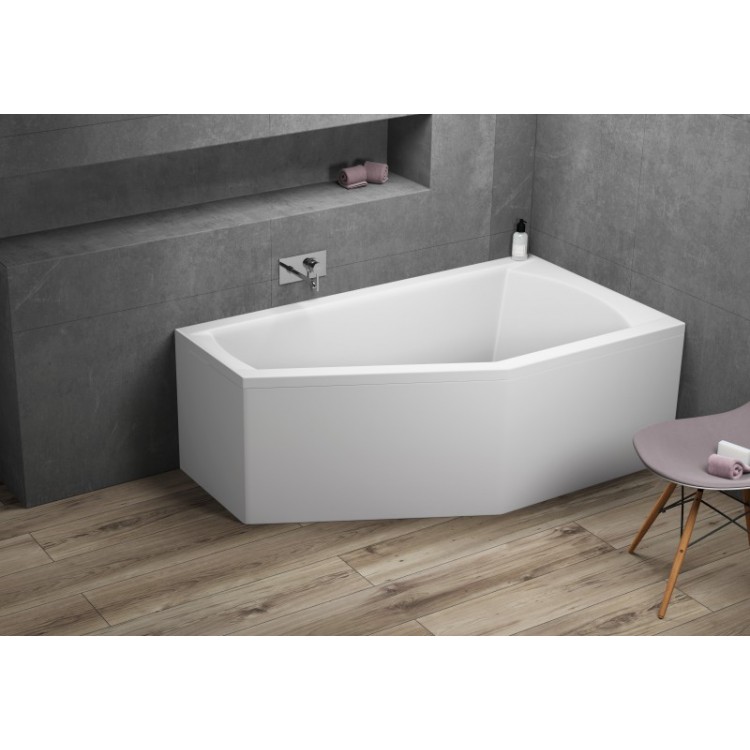 Stūra vanna Polimat SELENA 160x90 cm, 00953/00951