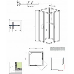 Dušas kabīne Radaway Premium Plus C+2S 80x80 cm