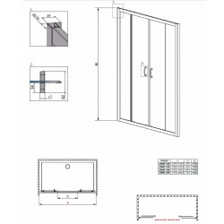 Dušas durvis Radaway Premium Plus DWD 140cm