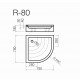 Dušas paliktnis pusapaļš Vispool R-80, 800x800