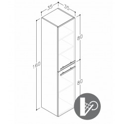 Vannas istabas augstais skapis RB SERENA, 1433201