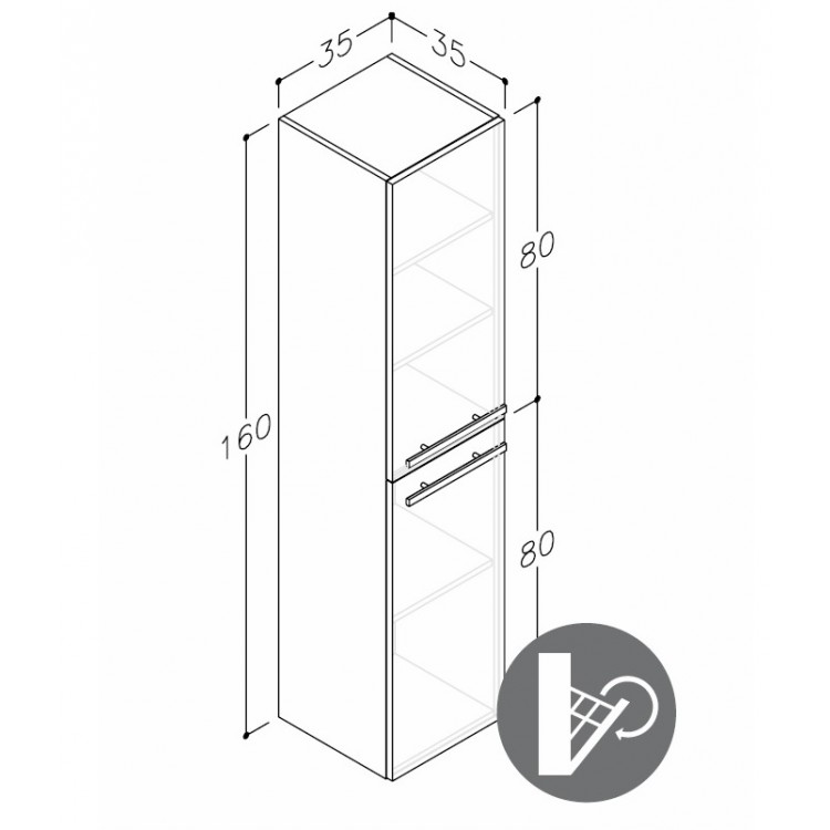 Vannas istabas augstais skapis RB SERENA, 1433201