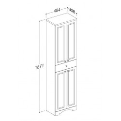 Vannas istabas augstais skapis RB RETRO 187x48 RETU48