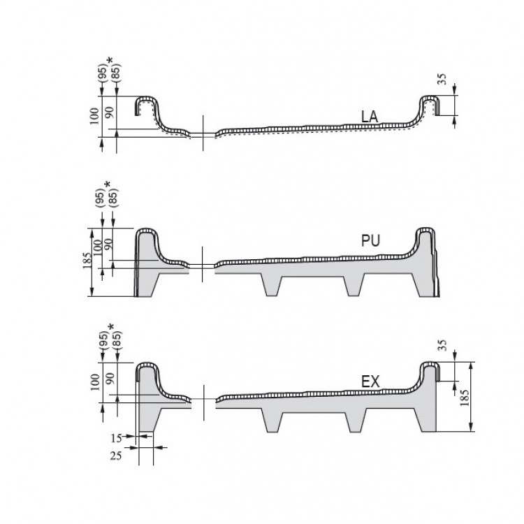 Dušas paliktnis pusapaļš RAVAK RONDA 90 PU