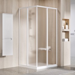 Dušas stūris kvadrātveida RAVAK 2xSRV2S 90x90 cm, balts/matēts