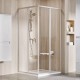 Dušas stūris kvadrātveida RAVAK 2xSRV2S 90x90 cm, satīns/caursp.
