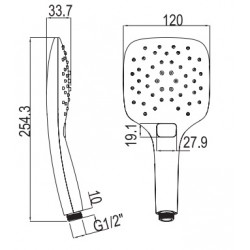 Rokas duša Ravak Air 3 poz., hroms 958.10
