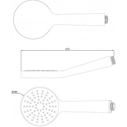 Rokas duša Ravak Flat S 1 poz., hroms 960.00