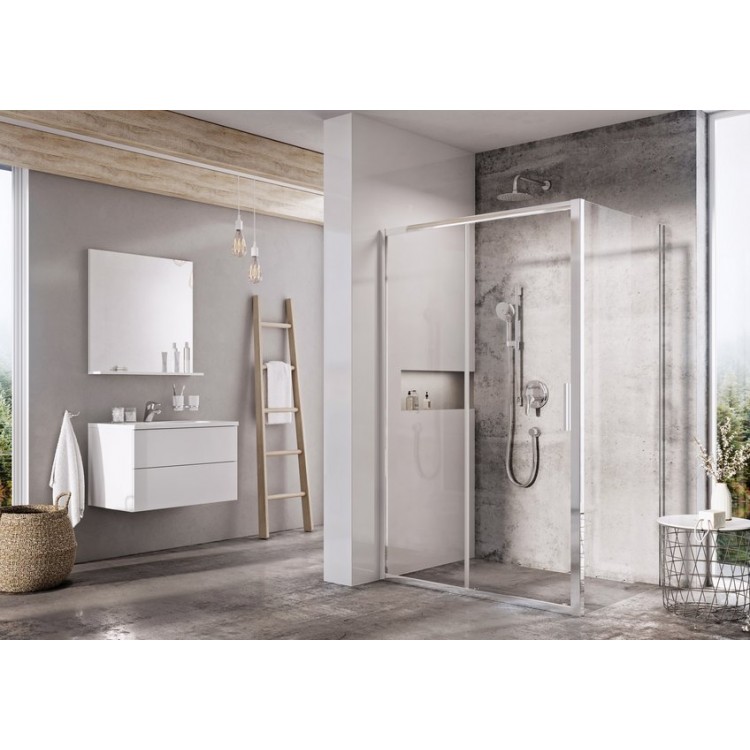 Dušas stūris taisnstūra Ravak Blix Slim BLSDP2+BLSPS 100x90cm