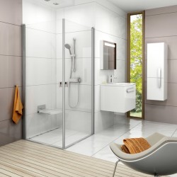 Dušas stūris kvadrātveida RAVAK Chrome 2xCRV1 90x90 cm, spīdīgs