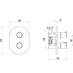 RAVAK Chrome CR 064.00 Zemapmetuma Dušas jaucējkrāns, X070095