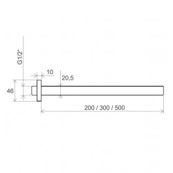 Dušas galvas turētājs RAVAK 30cm, X07P179