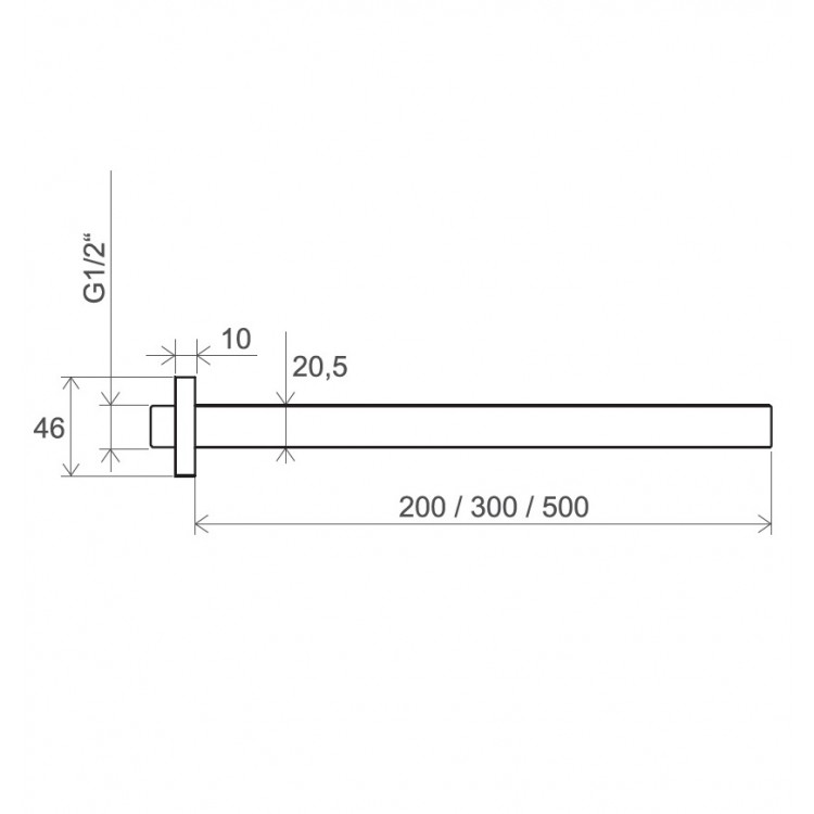 Dušas galvas turētājs RAVAK 30cm, X07P179