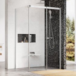 Dušas stūris kvadrātveida RAVAK MATRIX MSDPS 100x100cm R, satīns
