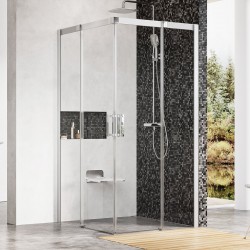 Dušas stūris kvadrātveida RAVAK Matrix MSRV4 80x80cm, satīns