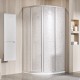 Dušas stūris pusapaļš RAVAK SKCP4 90x90cm, satīns/polistirols