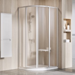 Dušas stūris pusapaļš RAVAK SKCP4 80х80cm, satīns/grape
