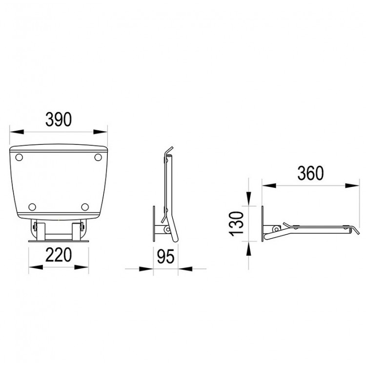 Dušas kabīnes sēdekli RAVAK OVO B, B8F0000061