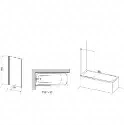 Vannas sieniņa RAVAK PVS1-80