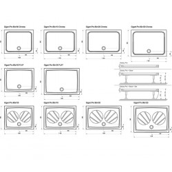 Dušas paliktnis taisnstūra RAVAK Gigant Pro Chrome 120x80cm