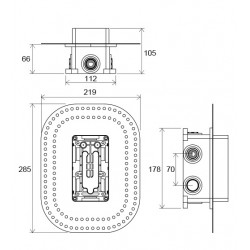 Dušas maisītāja iebūvējamā daļa Ravak R-box Multi, X070074