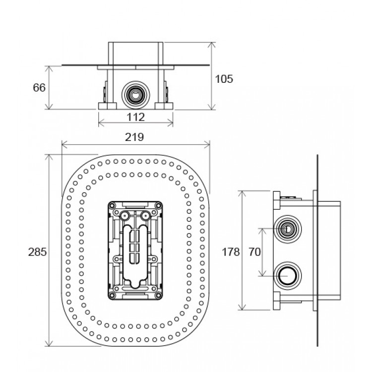 Dušas maisītāja iebūvējamā daļa Ravak R-box Multi, X070074