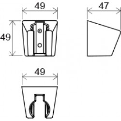 Rokas dušas balsts RAVAK, hroms 612.20, X07P640