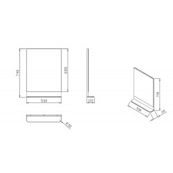 Spogulis Ravak BeHappy II 55cm, balts