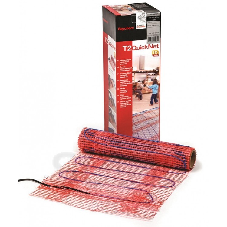 Elektriskais apsildes paklājs Raychem T2 QuickNet 1600W, 10.0m2