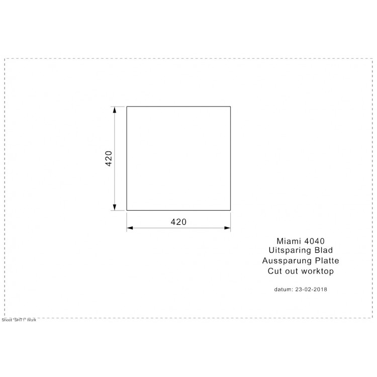 Virtuves izlietne Reginox MIAMI 44x44cm, R30707