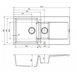 Virtuves izlietne Reginox Amsterdam 15 100x50cm, R30950