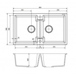 Virtuves izlietne Reginox Amsterdam 20 86x56cm, R30998