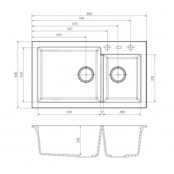Virtuves izlietne Reginox Amsterdam 25 86x50cm, R31070