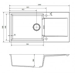 Virtuves izlietne Reginox Amsterdam 540 100x50cm, R30813