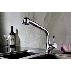 Virtuves izlietnes maisītājs ar izvelkamu izteku BLUE WATER RETRA, hroms