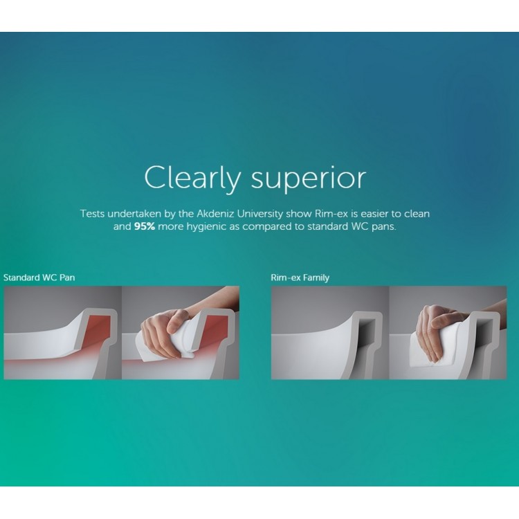 Tualetes pods piekaramais Vitra S50 Rim-ex ar Soft Close vāku, 7740B