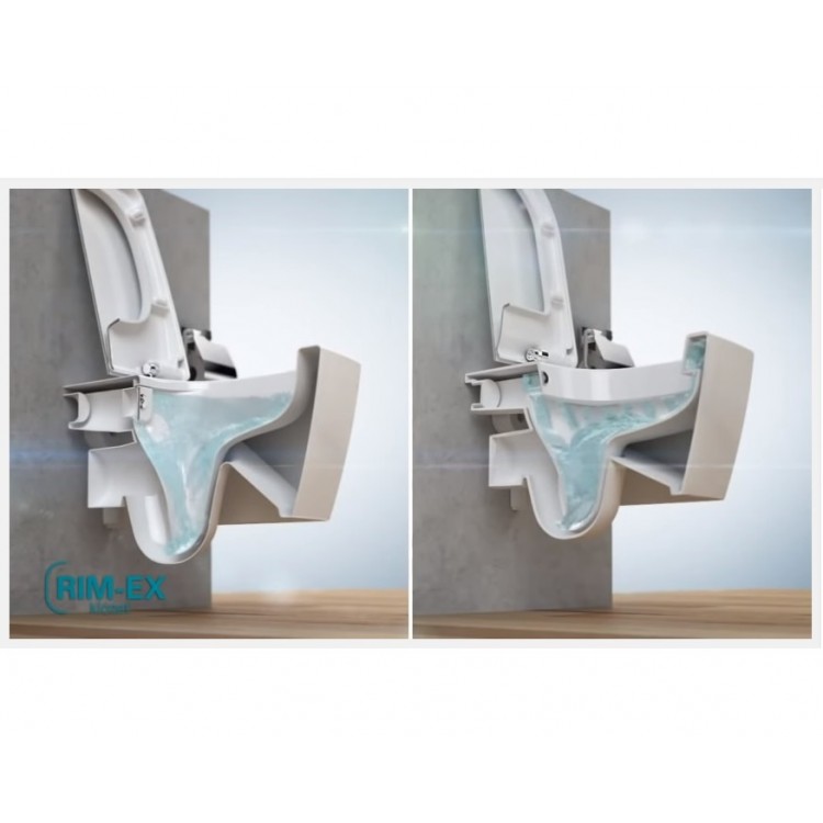 Tualetes pods piekaramais Vitra S50 Rim-ex ar Soft Close vāku, 7740B