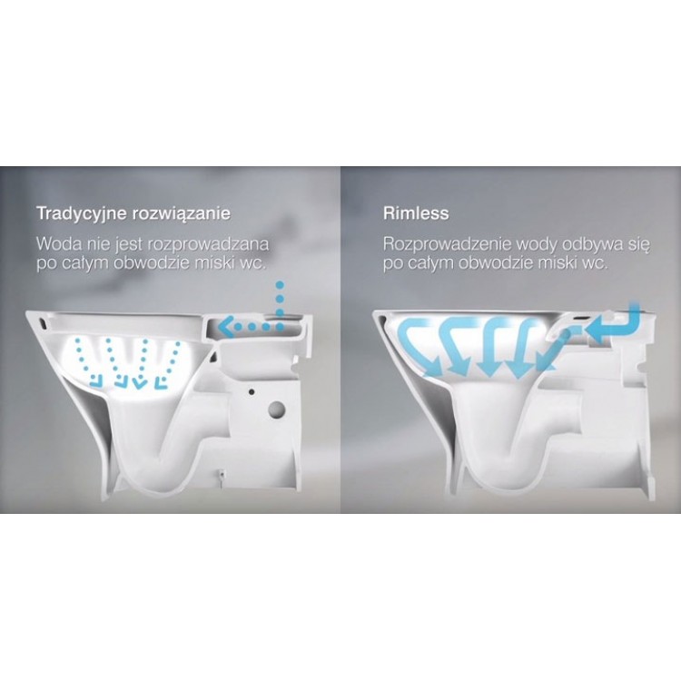 Tualetes pods piekaramais Roca Nexo Rimless ar soft close vāku