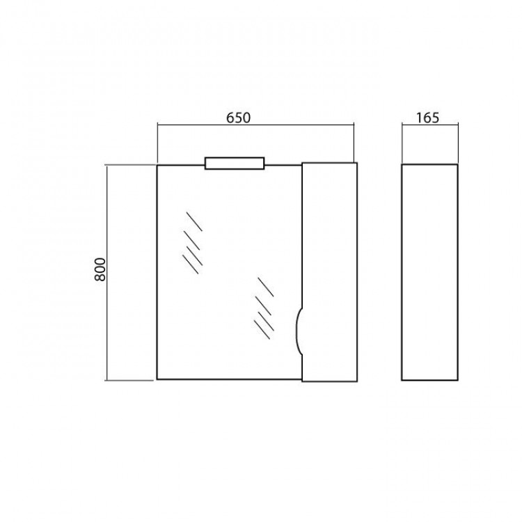 Vannas istabas skapītis ar spoguli Akvarodos RODORSs 65cm