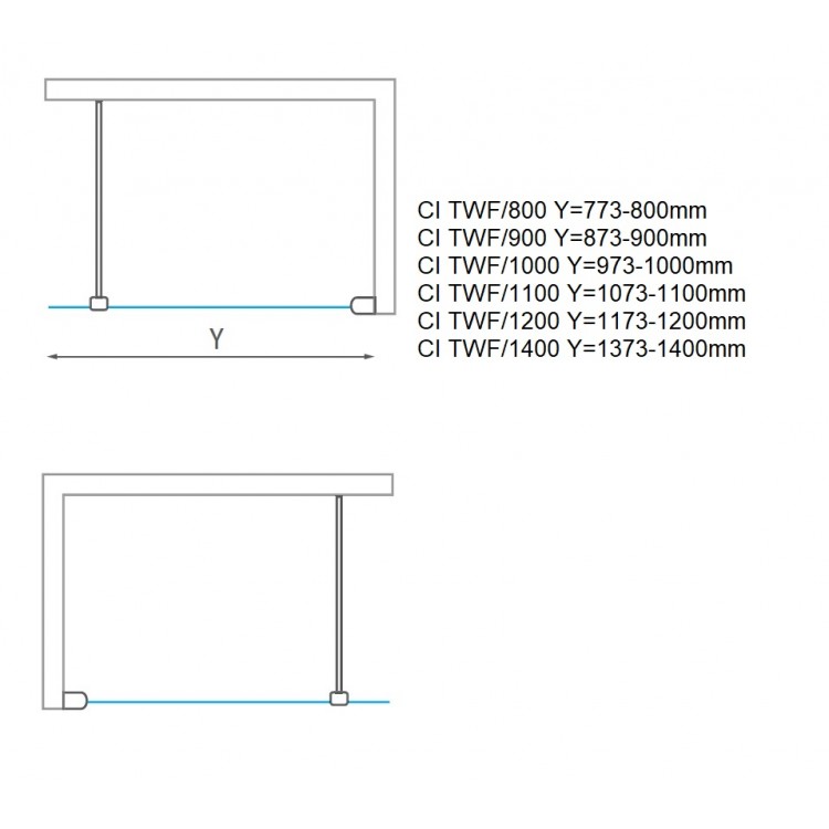 Dušas siena Roth Calida Walk-In 120x202 cm, CITWF14020NIF