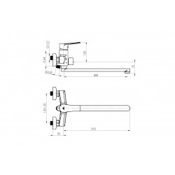 Vannas un dušas maisītājs Rubineta Nica-12C, 170527